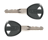ABUS Spiralkabelschloss Steel-O-Flex Microflex 6615K, 85 cm Länge, 15 mm Ø, Sicherheitslevel 5, schwarz, mit Schlüssel, flexibler Stahlkabelschutz
