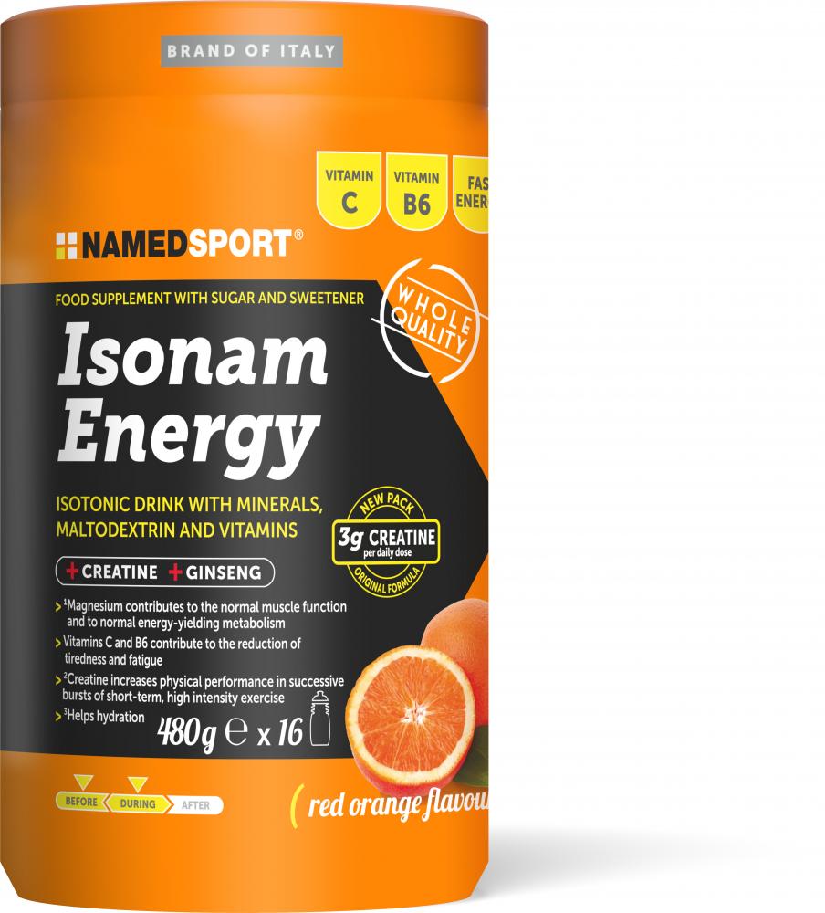 NAMEDSPORT ISONAM ENERGY Orange - 480g Orange - isotonisches Sportgetränk mit 3g Kreatin