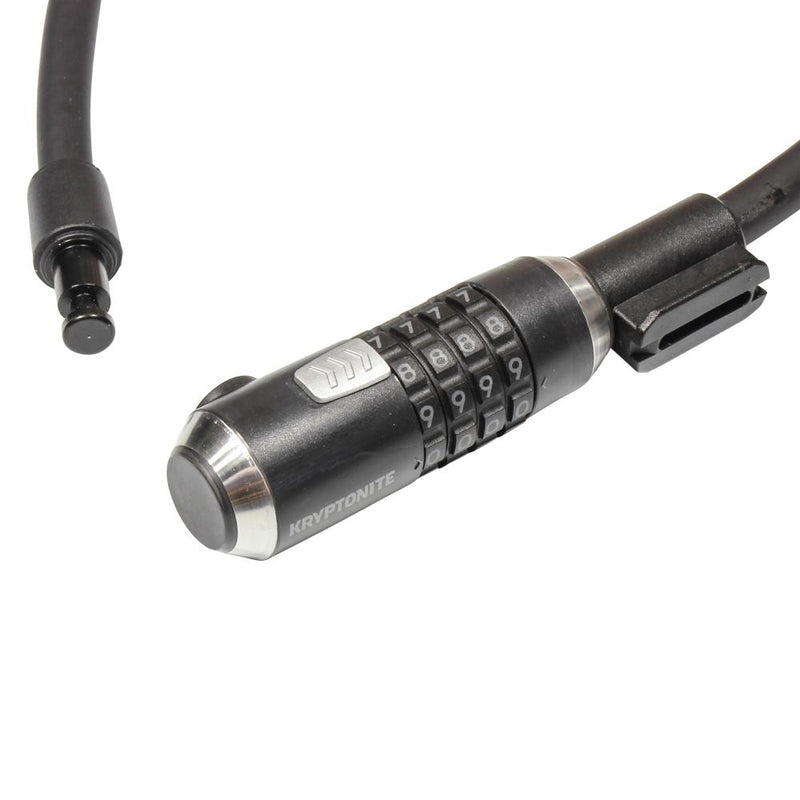 Kryptonite KryptoFlex 1565 Combo Kabelschloss, 15mm x 65cm, schwarz, 4-stellige Zahlenkombination, flexibles Stahlkabel, ideal für kurze Stopps in ländlichen Gebieten