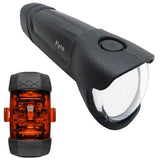 Busch + Müller IXON Fyre + IXXI LED Fahrradbeleuchtungsset, 30 Lux Frontlicht, USB-aufladbar, StVZO-zugelassen, inkl. Halterungen