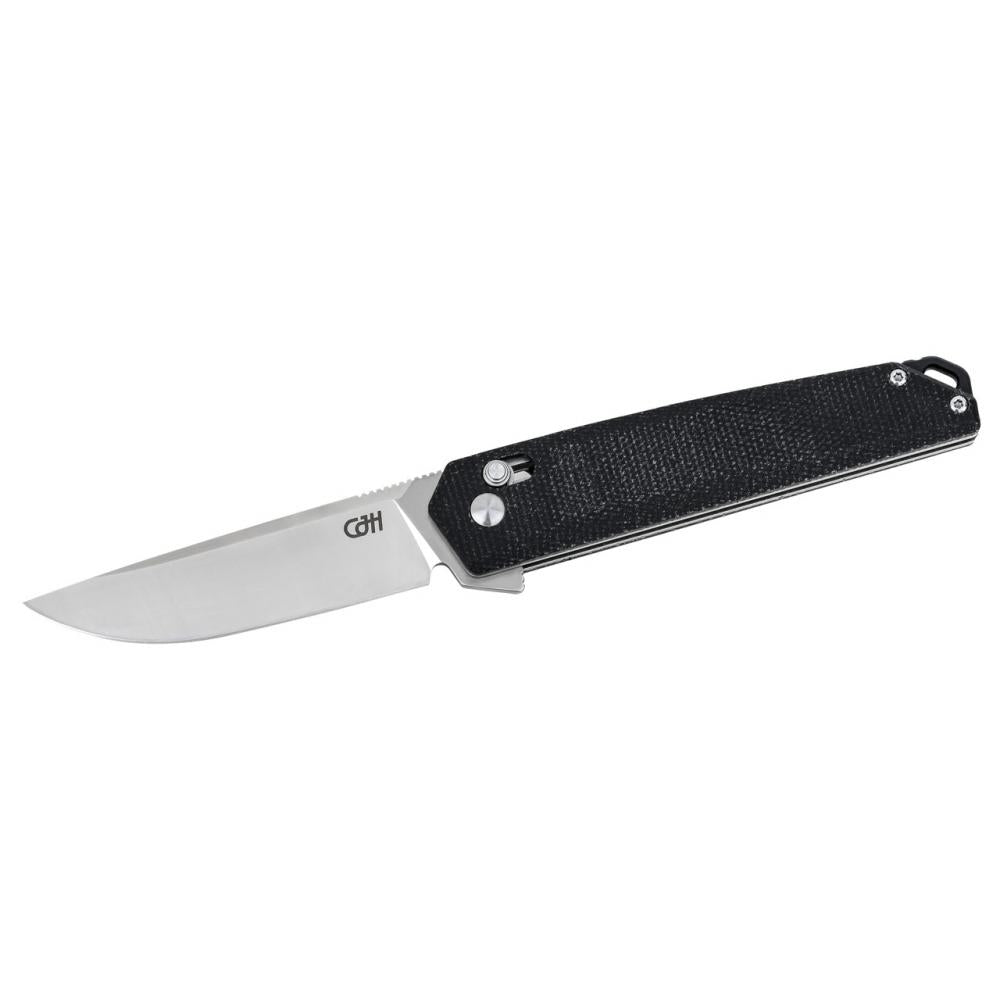 CJH Herbertz Einhandmesser Micarta schwarz - Outdoormesser Outdoor Fans L