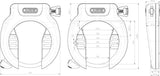 Abus Rahmenschloss 4750S Pro Amparo NR B 59 mm H 107 mm D 8,5 mm schwarz