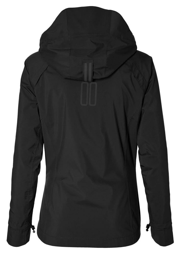 Basil Skane Damen Regenjacke schwarz S - atmungsaktiv & wasserdicht (10.000 WP/MVP) - T-Fabric mit DWR-Beschichtung taillierter Schnitt reflektierend & helmtauglich