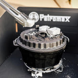 Petromax Cabix Plus Briketts  umweltfreundliche, formstabile Kokosbriketts mit Rillenprofil für optimale Hitzeverteilung beim Kochen mit Feuertopf und Grill