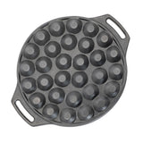 Petromax Poffertjespfanne Gusseisen Ø30cm für 30 Mini-Pfannkuchen, optimale Wärmeverteilung, geeignet für Feuer, Ofen und Herd