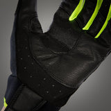 CHIBA Via Ferrata Absolut - Kletterhandschuhe S schwarz/neongelb, Touchfinger, Knöchelschutz, 121 g