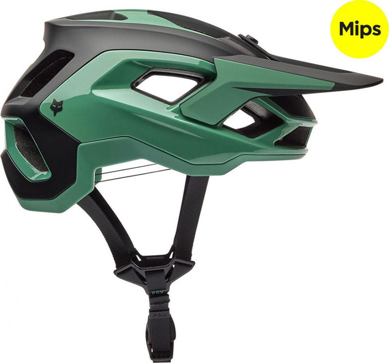 Fox SPEEDFRAME PRO DEFY CE MTB-Helm Pine Größe L 59-63cm - MIPS, Fidlock-Verschluss, verstellbares Visier, optimierte Belüftung, Trail-Helm