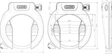 Abus, Rahmenschloss 4750X Pro Amparo NR, B = 68mm, H =119mm, Ø = 8,5mm, schwarz, 69349