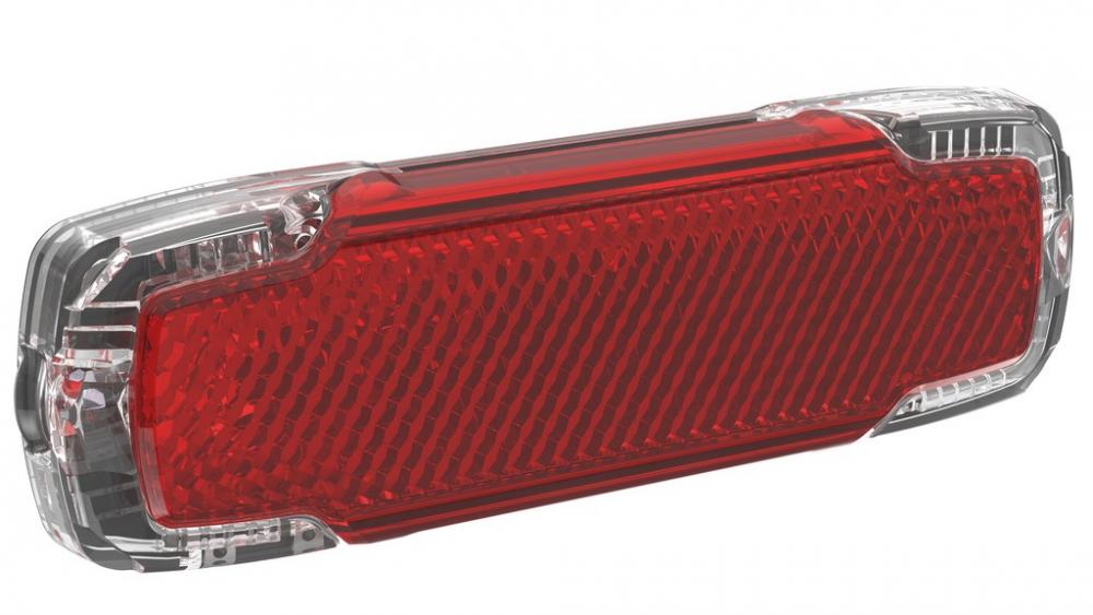 Busch+Müller Toplight 2C Plus LED-Rücklicht für Gepäckträgermontage, dynamobetrieben, mit Standlichtfunktion, Z-Großflächenrückstrahler, StVZO-zugelassen, Bolzenabstand 50/80 mm
