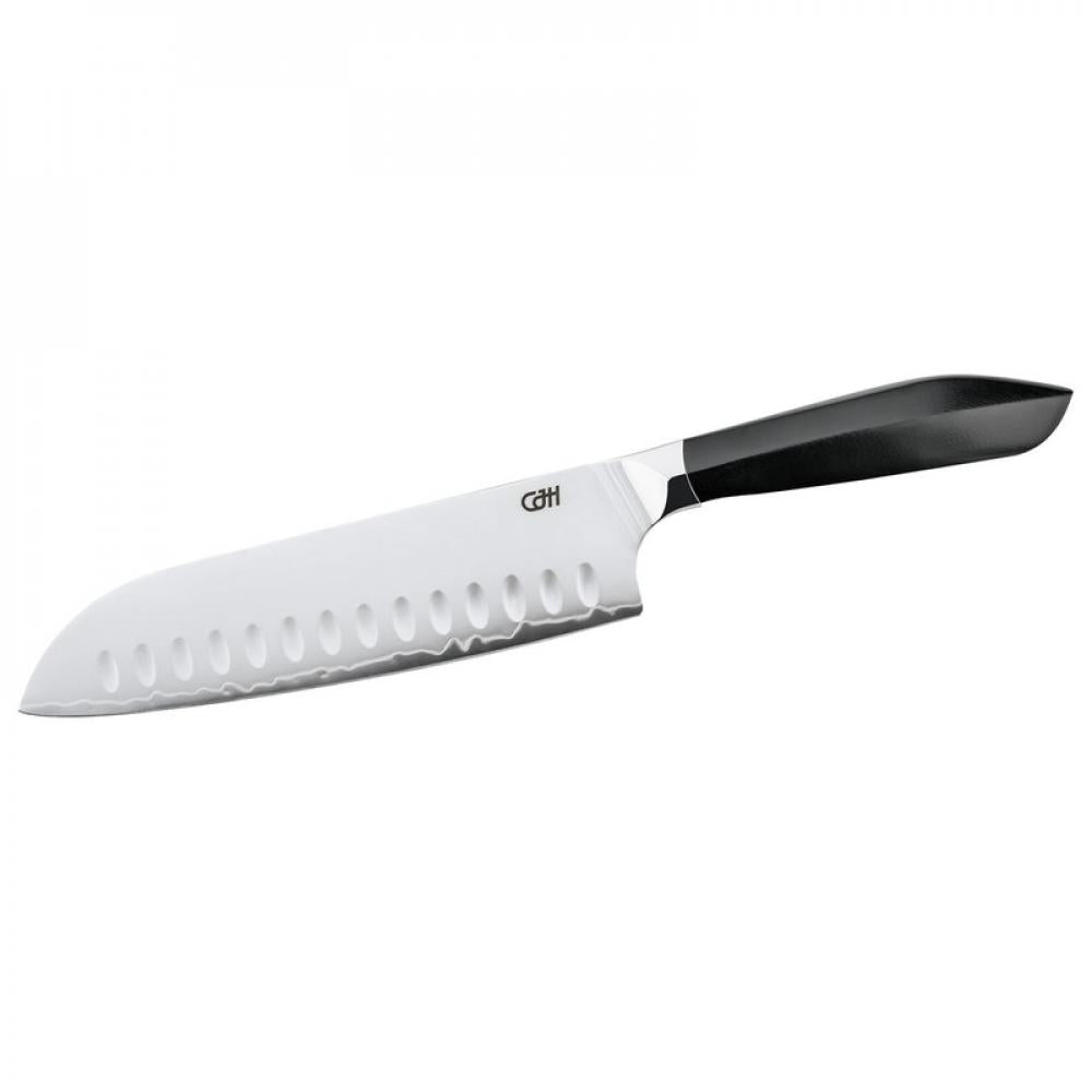 Herbertz CJH Santoku-Messer groß, 3-Lagen Stahl, G10 - Kochmesser für Hobby- und Profiköche 32