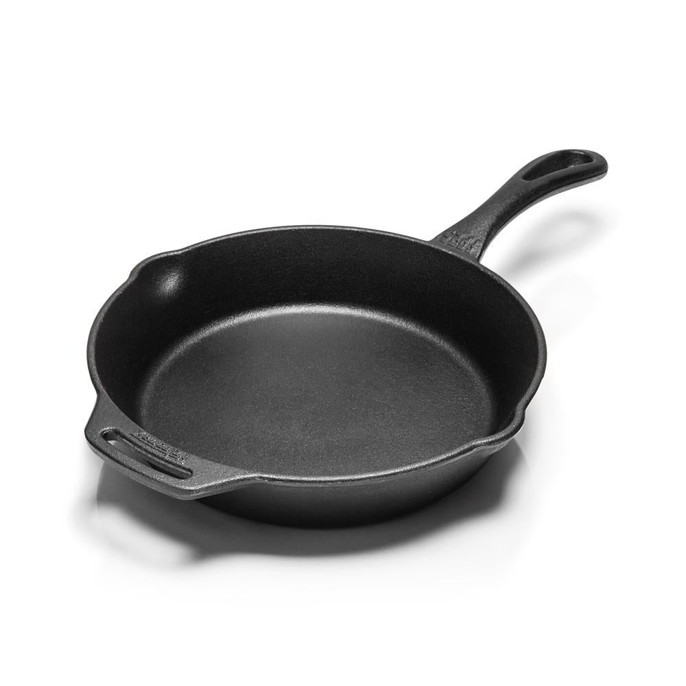 Petromax Feuerpfanne FP25-T Gusseisenpfanne Ø 25 cm mit Stiel, für alle Herdarten, ideal zum Braten und Schmoren, sofort einsatzbereit