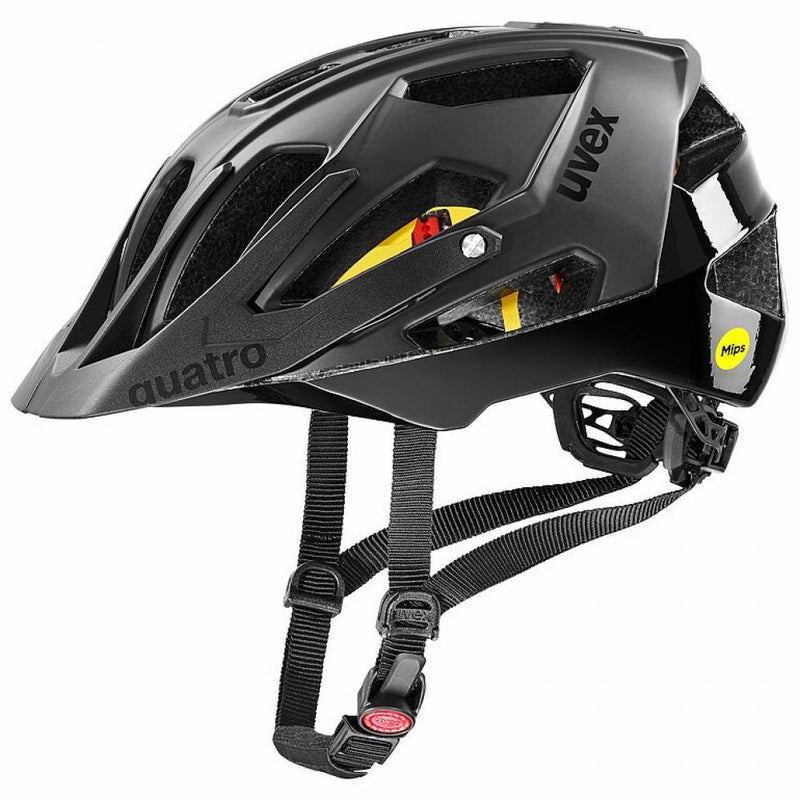 Uvex Quatro CC MIPS MTB-Helm Black Matt 52-57 cm - MIPS, Double Inmould, 17 Belüftungen, Kameraadapter, EN 1078