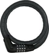 ABUS Tresorflex 6615C/120/15 SCMU Spiralkabelschloss - 120 cm, Ø15 mm, Sicherheitslevel 5, schwarz, inkl. Halterung