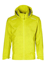 Basil Skane HiVis Herren Regenjacke neongelb XXL - 360° reflektierend, wasserdicht & atmungsaktiv (10.000 WP/MVP), Bionic Finish® Eco, ergonomischer Schnitt & helmtaugliche Kapuze