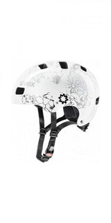 Uvex Kid 3 - Kinder Fahrradhelm Dirtbike White Flower Black 51-55 cm - Robuster Hartschalenhelm mit optimaler Belüftung, verstellbarem IAS-System und hoher Sicherheit für junge Radfahrer