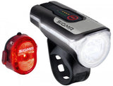 Sigma Aura 80 USB / Nugget II LED-Akku-Beleuchtungs-Set - 80 Lux Frontlicht + Rücklicht 400 m Sichtweite, StVZO, vier Leuchtmodi, USB-betrieben