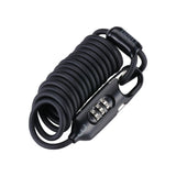 BBB Cycling Schloss CoilSafe 4,8mm x 1800mm schwarz - kompaktes Fahrradspiralkabelschloss