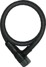 ABUS Spiralkabelschloss Steel-O-Flex Microflex 6615K, 85 cm Länge, 15 mm Ø, Sicherheitslevel 5, schwarz, mit Schlüssel, flexibler Stahlkabelschutz