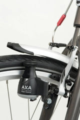 AXA HR Traction Power Control Dynamo links schwarz-silbergrau Kunststoffgehäuse 6 Volt 3 Watt Seitenläufer Flankendynamo StVZO