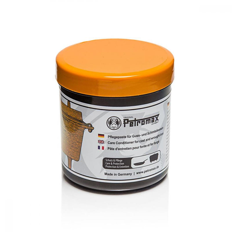 Petromax Einbrenn- und Pflegepaste für Guss- und Schmiedeeisen, 250 ml, lebensmittelecht, schützt vor Rost, optimiert Koch- und Brateigenschaften, Made in Germany
