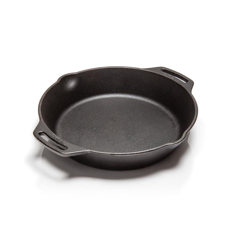 Petromax Feuerpfanne fp25h Gusseisenpfanne 25 cm, 1,6 l, mit zwei Henkeln, für alle Herdarten, Backofen, Grill und offenes Feuer, optimale Hitzeverteilung für perfektes Braten