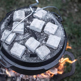 Petromax Cabix Plus Briketts  umweltfreundliche, formstabile Kokosbriketts mit Rillenprofil für optimale Hitzeverteilung beim Kochen mit Feuertopf und Grill