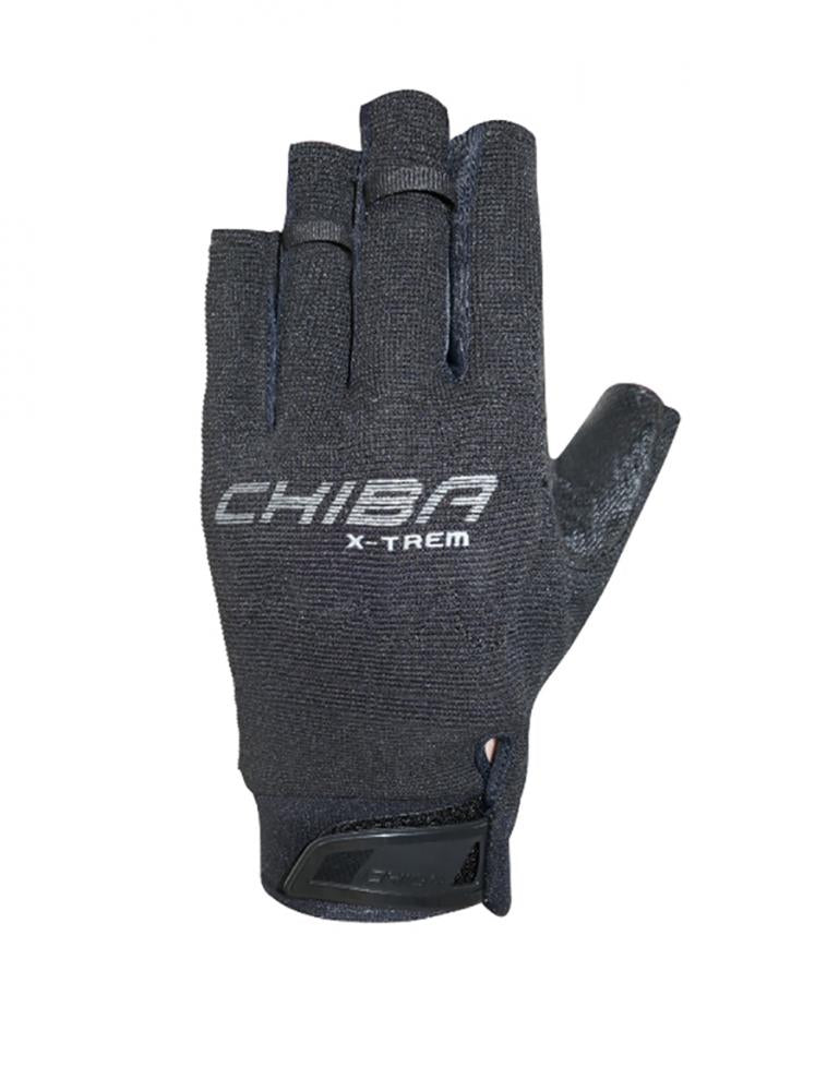 CHIBA Via Ferrata X-trem - Klettersteig-Handschuhe XS schwarz, Knöchelschutz, robust