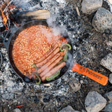 Petromax Aramid Griffhülle für Feuerpfanne  universeller Hitzeschutz aus Rauleder und Aramidfasern, passend für alle gusseisernen Pfannenstiele, leuchtend glutorange
