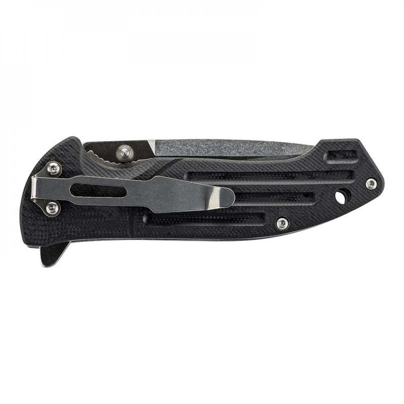 Herbertz Einhandmesser G10-Schalen Schwarz Klinge 8,3 cm - Klappmesser Outdoor L