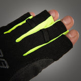 CHIBA Via Ferrata X-trem - Kletterhandschuhe S schwarz/neongelb, Verstärkungen & Knöchelschutz