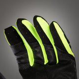 CHIBA Via Ferrata Absolut - Kletterhandschuhe S schwarz/neongelb, Touchfinger, Knöchelschutz, 121 g