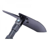 Herbertz Klappspaten Schwarz - Outdoor Werkzeug für Camping & Wandern S